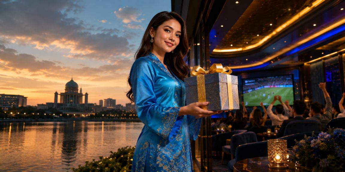 Pengguna wanita berbaju kurung di Putrajaya membuat deposit bonus untuk bermain kasino dalam talian erc20